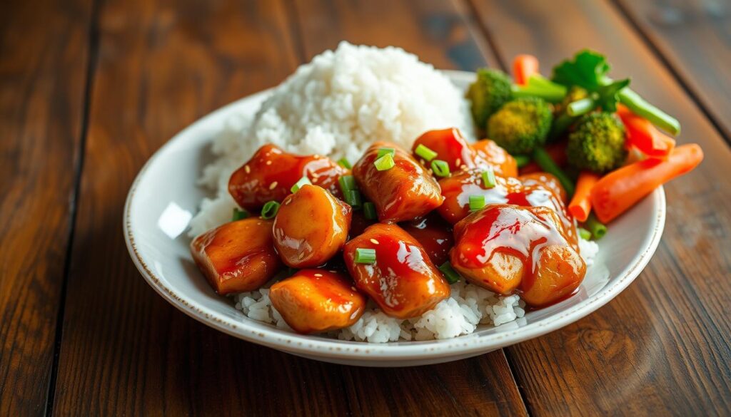 Teriyaki Chicken with Steamed Rice and Veggies