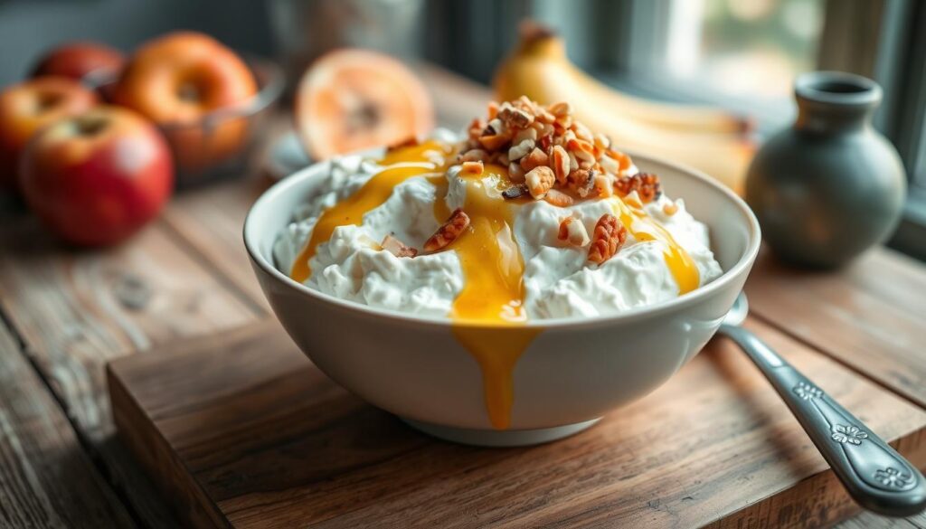 Cottage Cheese with Honey and Nuts